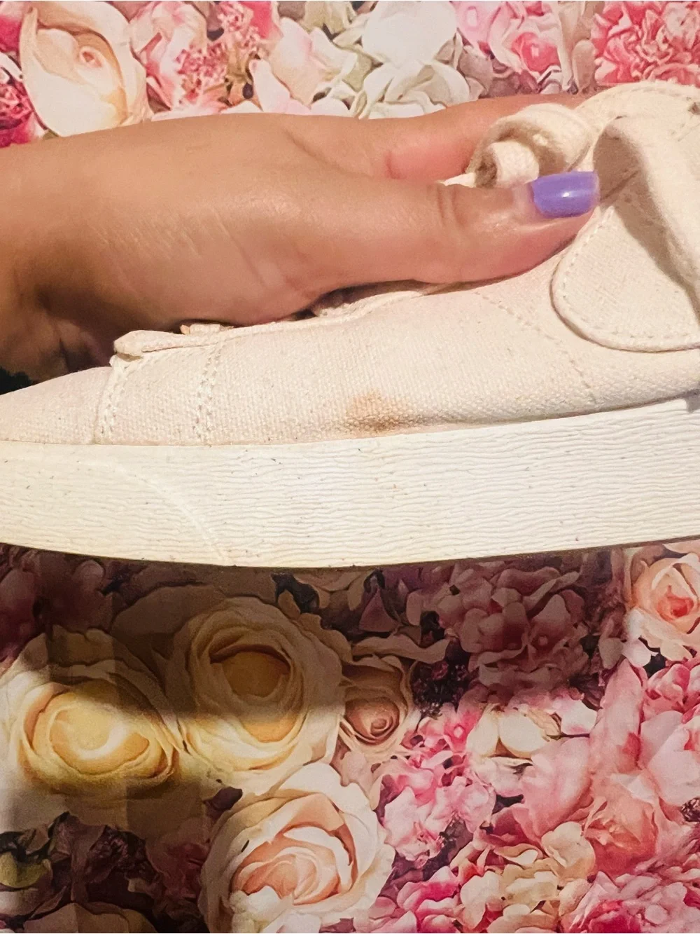 Ivory Women's Low-Top Canvas Sneakers